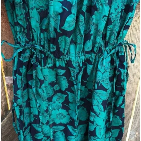 Sundance Teal Leaf Print Jumpsuit - Picture 6 of 9
